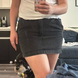 Forever 21 Black Denim Mini Skirt
